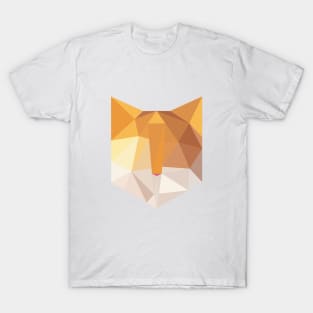 Geometric Orange Cat Face T-Shirt